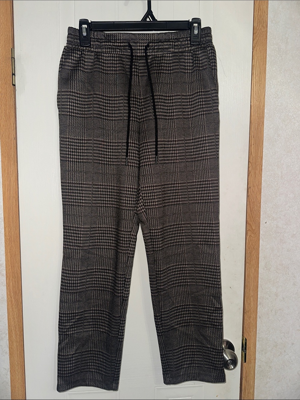 Plaid Drawstring Pants
